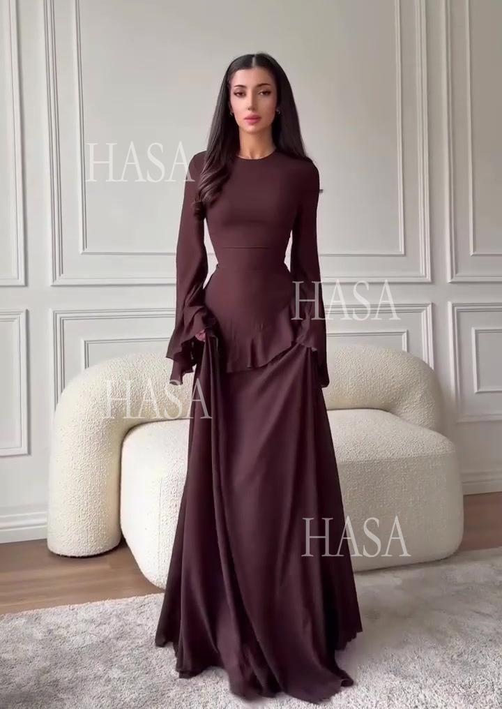 HS6736 Sophisticated Evening Maxi Dress for Elegant Styling
