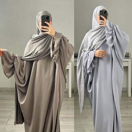 HASASERIES HS0996 1pcs Solid Color Abaya Dress