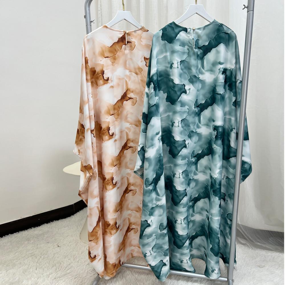 HS6502 Loose-fitting Printed Robe (headscarf Not Included)