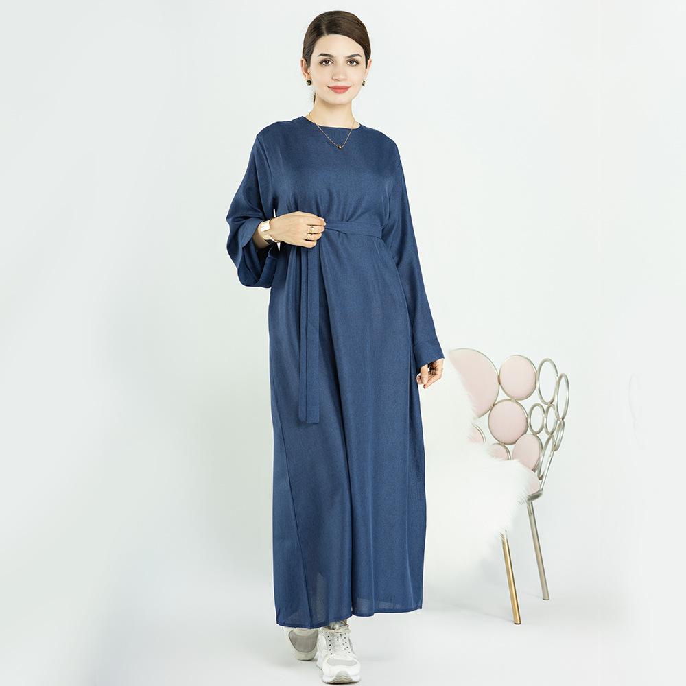 Robe de chambre décontractée de couleur unie HASASERIES HS0711