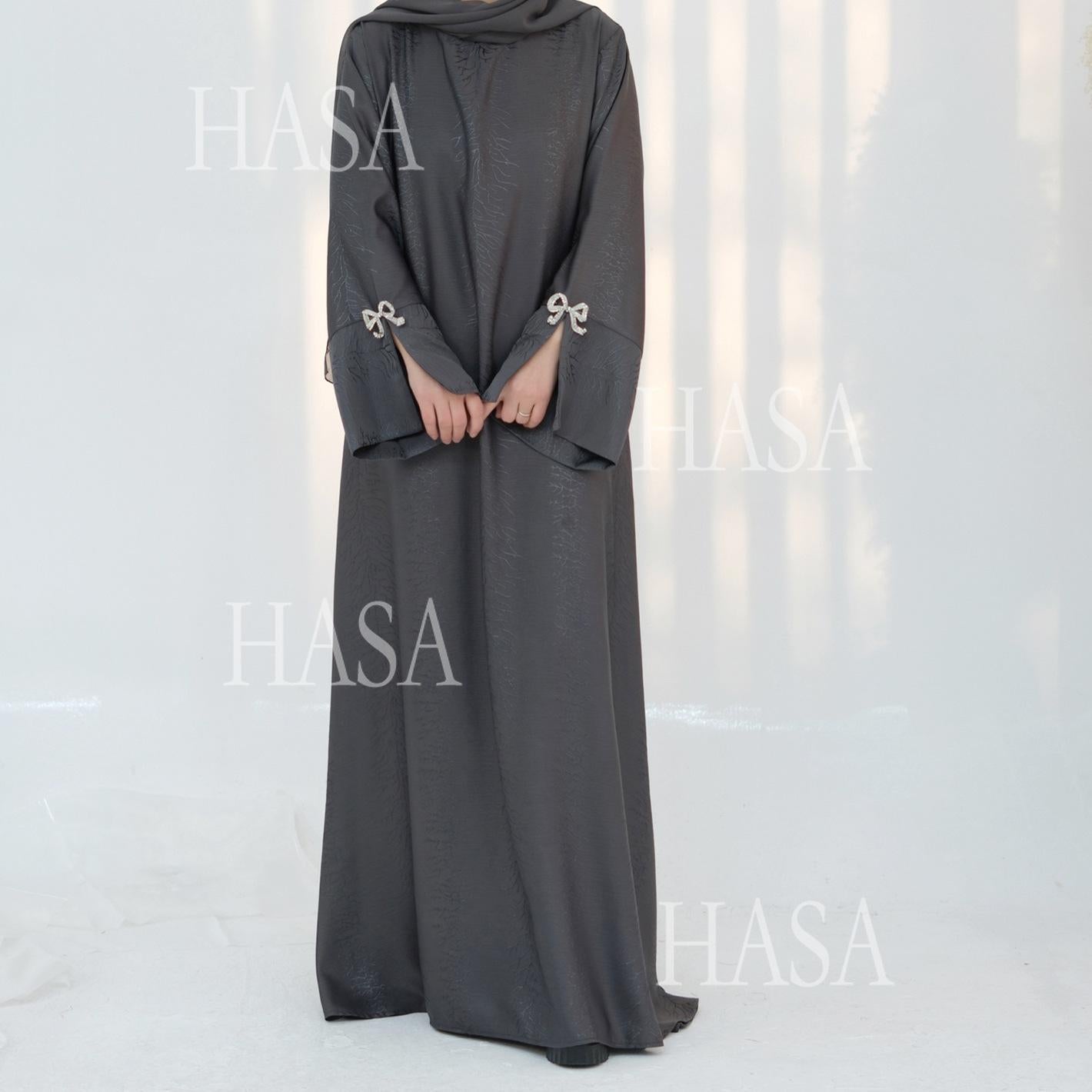 HS5867 Bow-knot Cuff Long Skirt | Elegant and Radiant