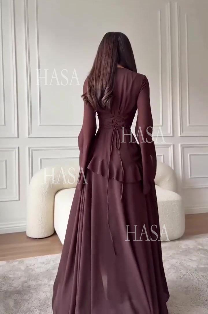 HS6736 Sophisticated Evening Maxi Dress for Elegant Styling
