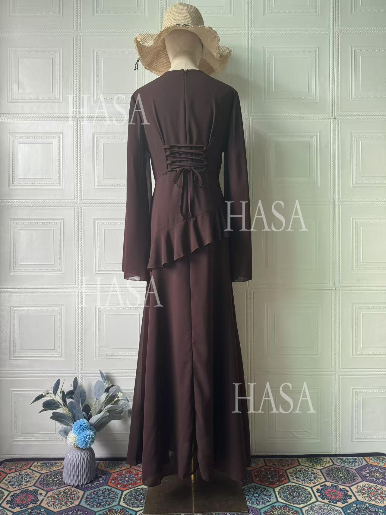 HS6736 Sophisticated Evening Maxi Dress for Elegant Styling