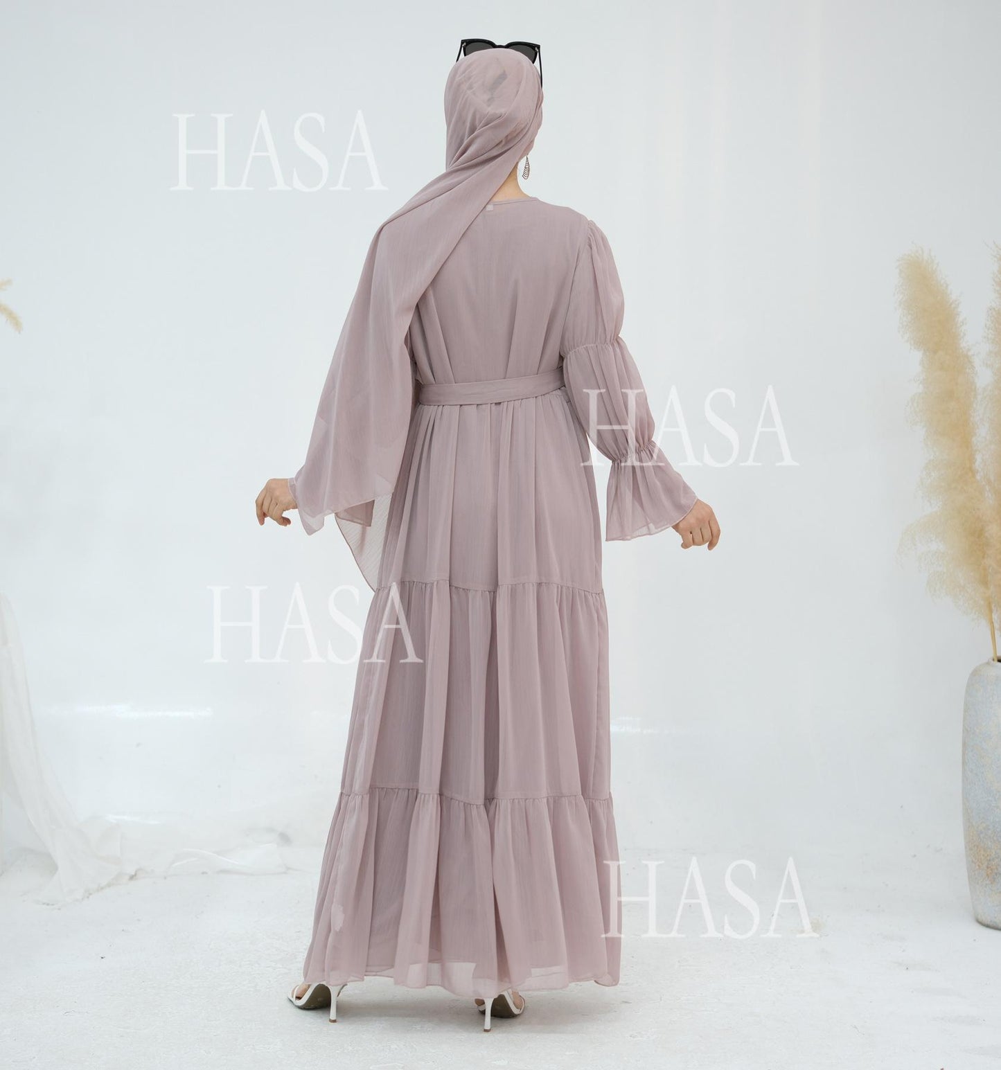 HS5880 Chiffon Texture Layered Design, A Two-way Dress Suitable for Both Daily and Formal Occasions
