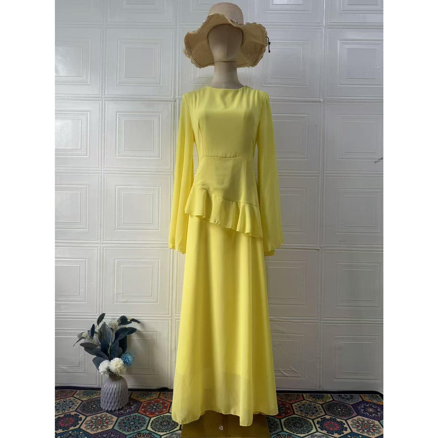 HS6736 Sophisticated Evening Maxi Dress for Elegant Styling