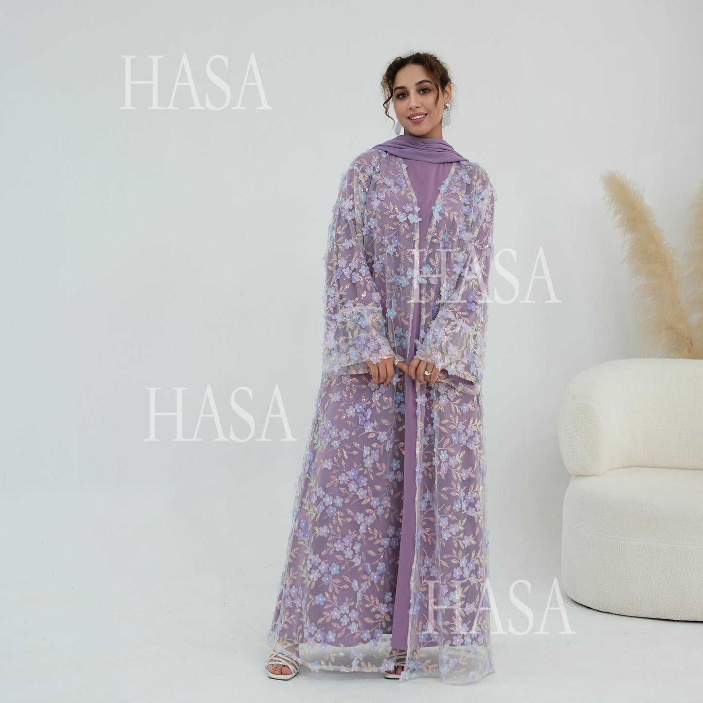 HASA HS6804 Premium Three Piece Abaya for Timeless Style