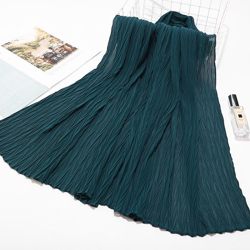 HASASERIES HS1137 Pearl Chiffon Baotou Scarf