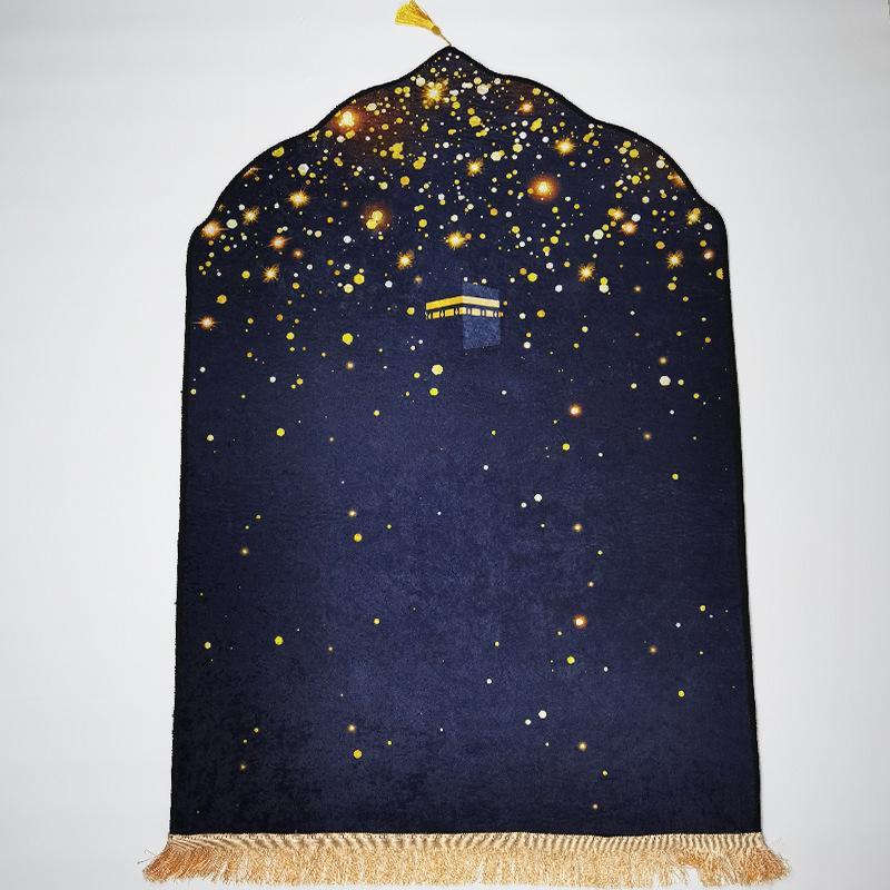 HASASERIES HS1168 Tapis de prière imprimé Tapis Qibla Tapis de prière