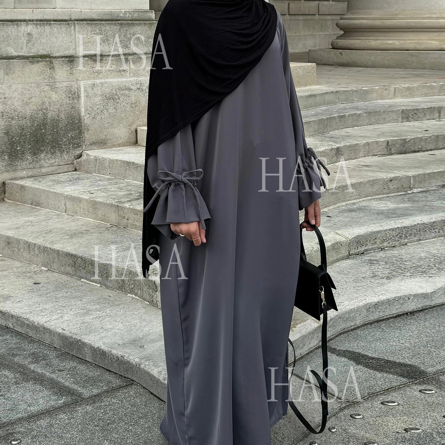 HS5861 Solid Color Sleeve Robe (without Headscarf), Elegant Temperament Instantly abaya girl