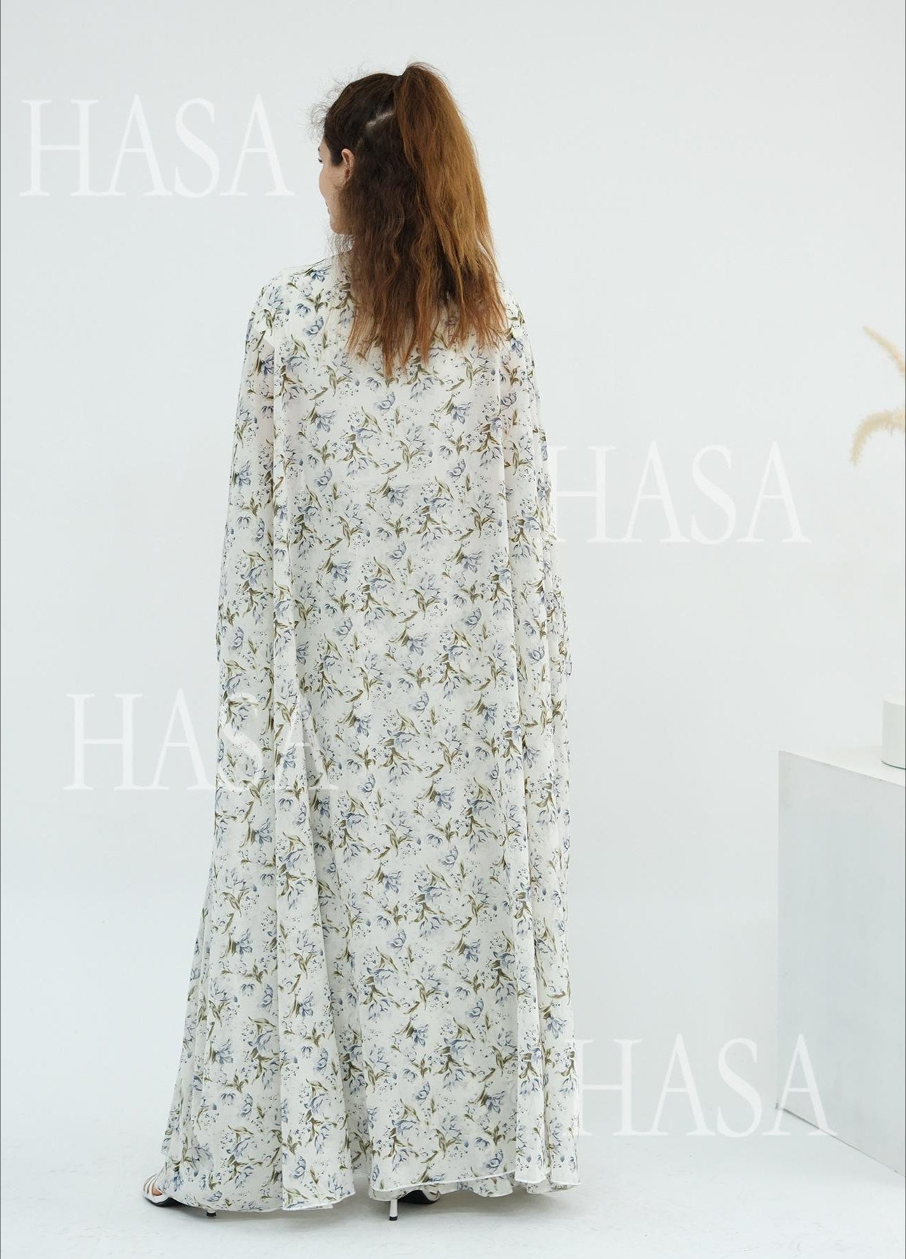 HS6580 Printed cardigan and skirt two-piece set