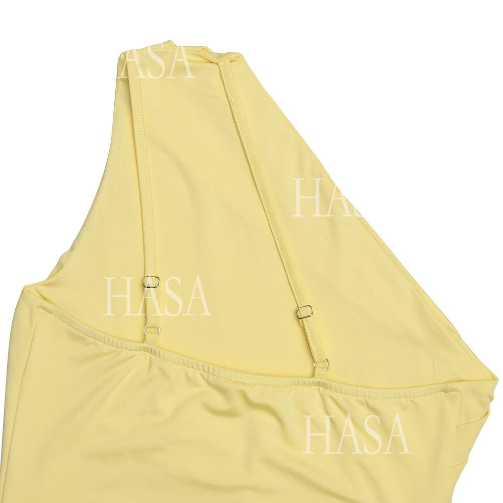 HASA HS6765 Elegant Sculpted Fit Maxi Dress