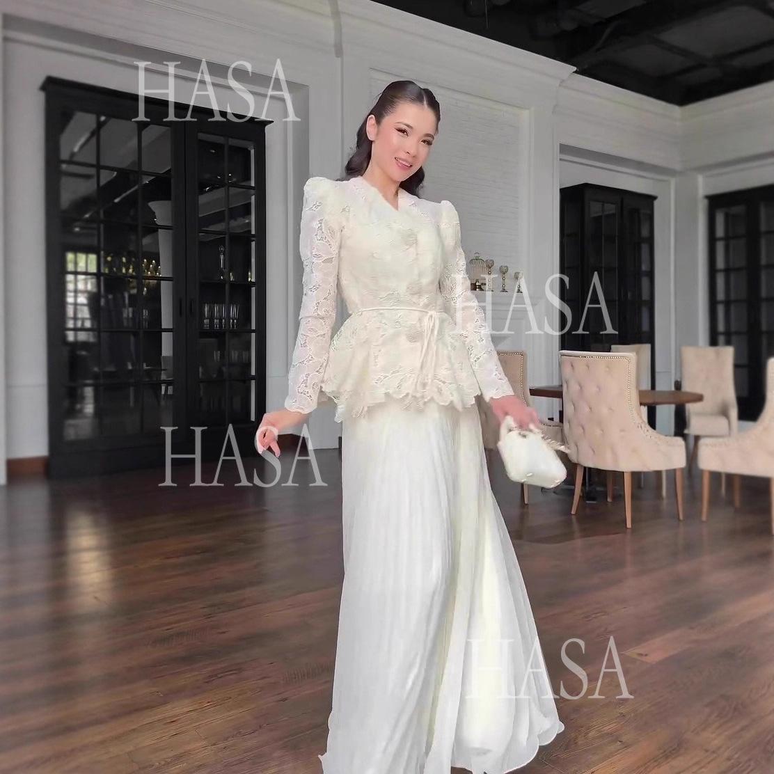HASA HS6756 Soft Elegant Layered Occasion Dress