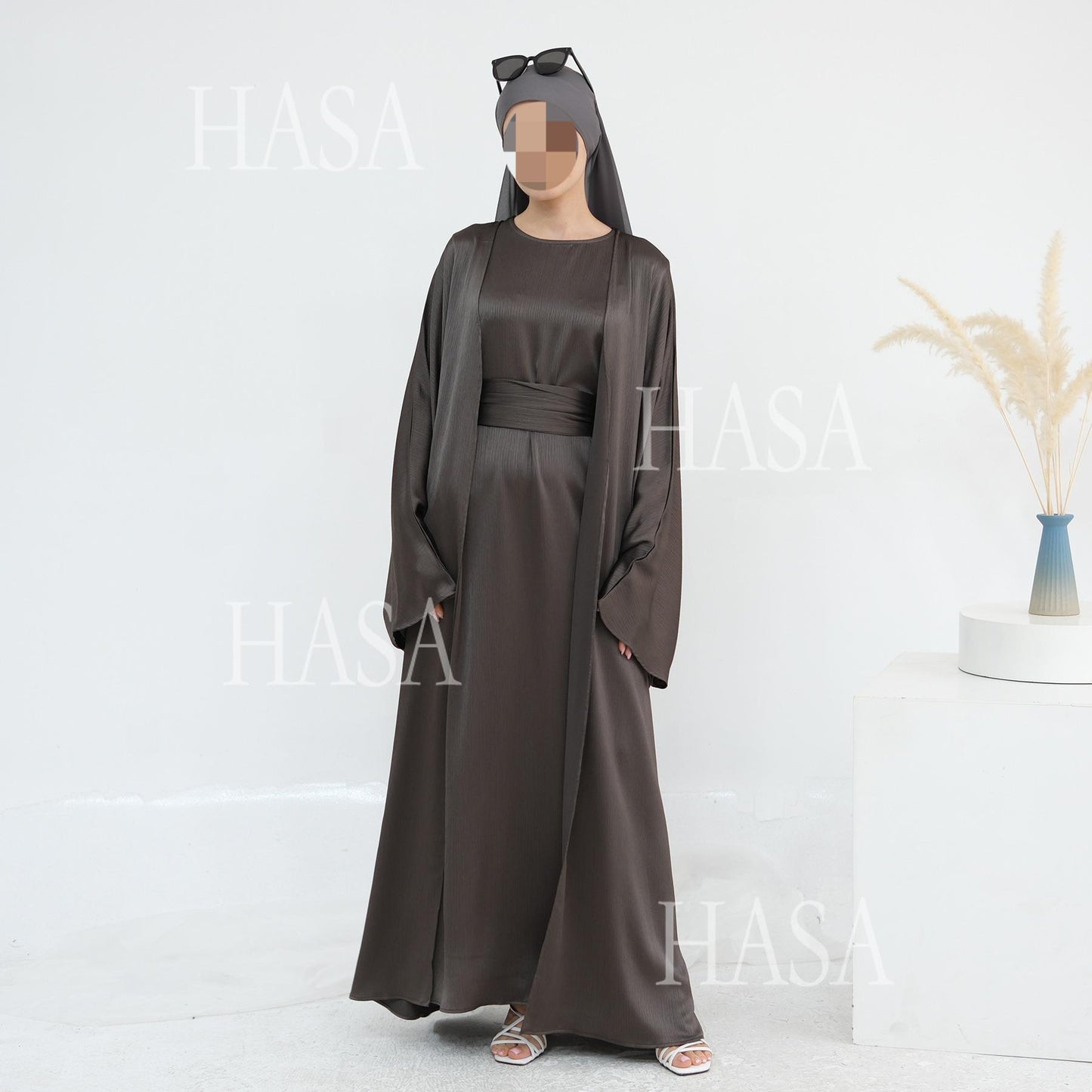 HS6575 Elegant Two-piece Cardigan Robe Set