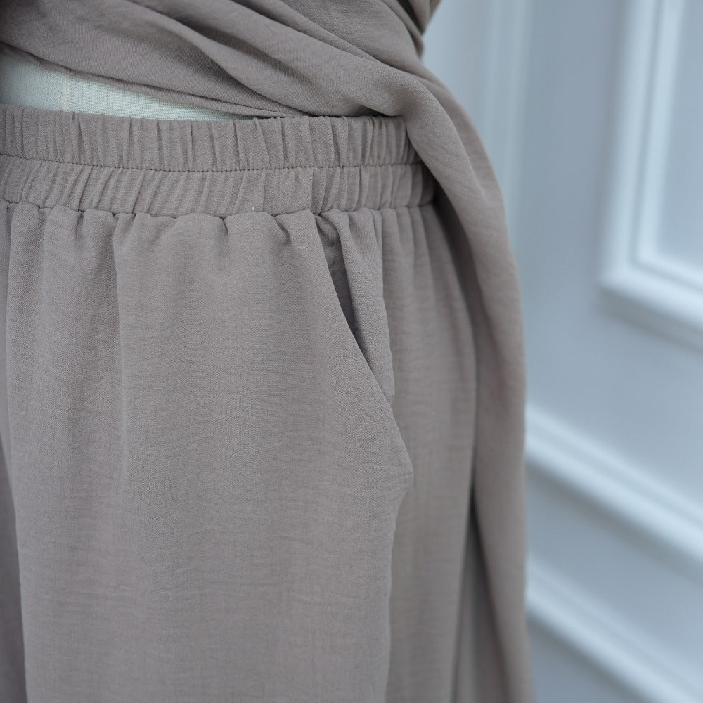 HS6605 Stylish asymmetrical two-piece set (with optional headscarf)