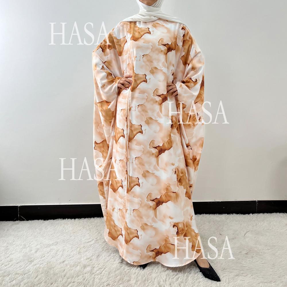 HS6502 Loose-fitting Printed Robe (headscarf Not Included)