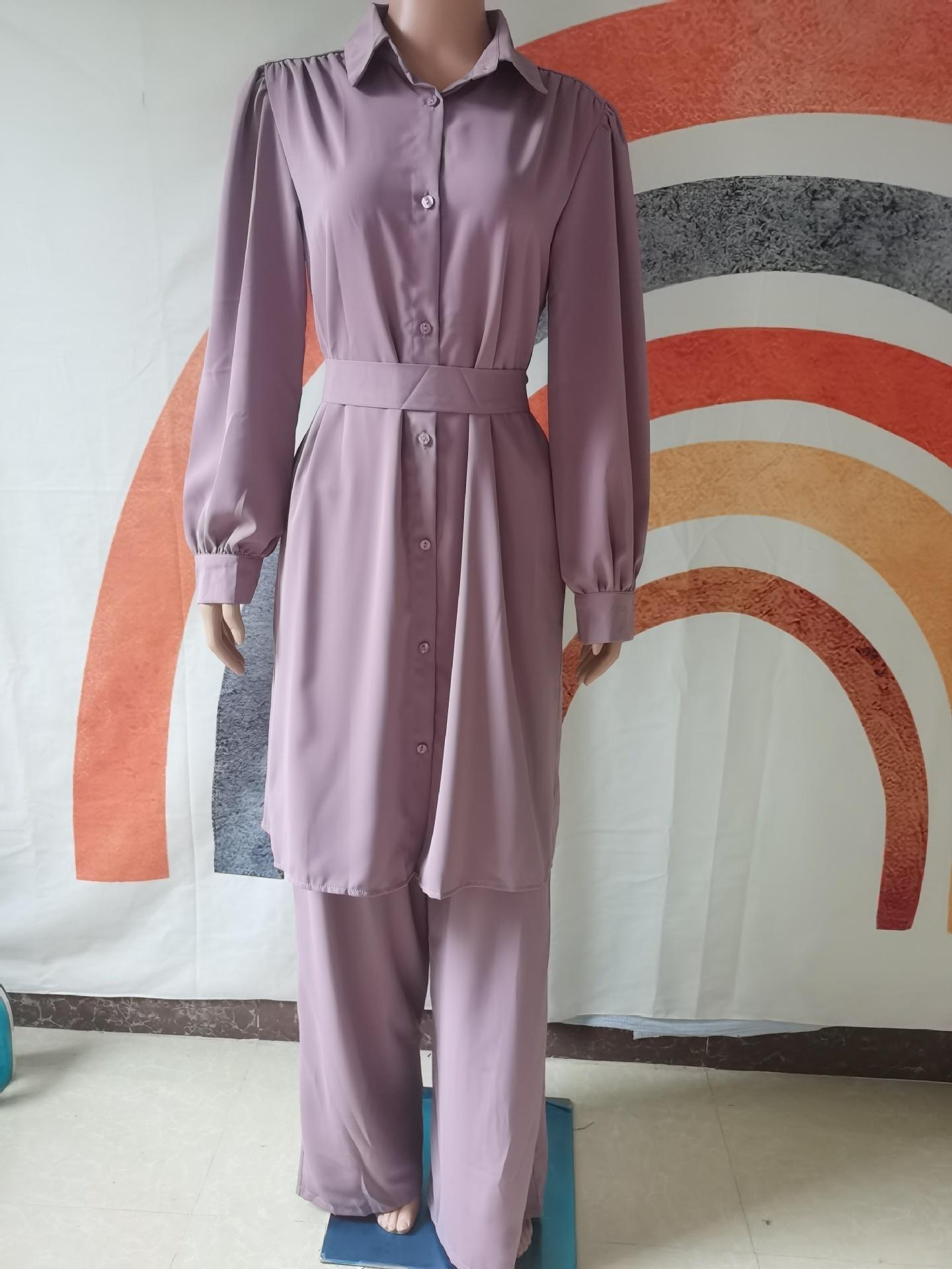 HASASERIES HS0828  2pcs Set Long Sleeved Shirt and Pants