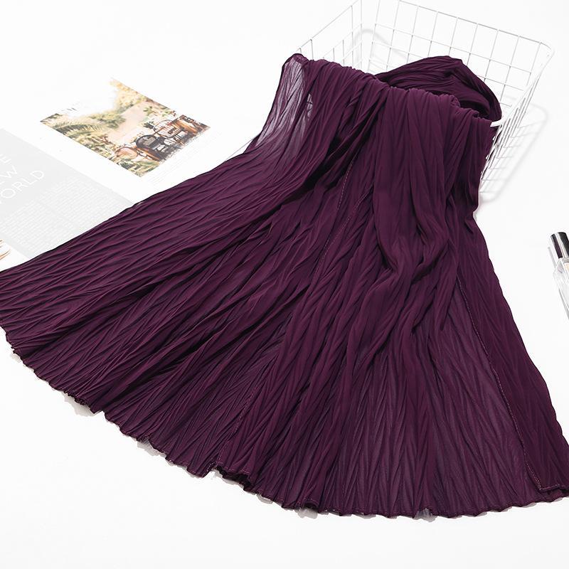 HASASERIES HS1137 Pearl Chiffon Baotou Scarf