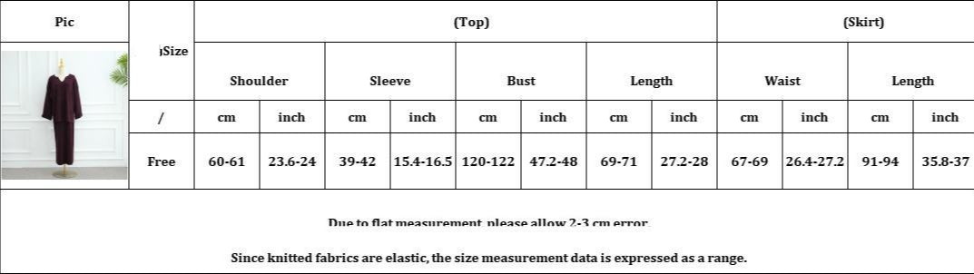 HS6601 Autumn and Winter Thickened Knitted Suit Solid Color Two-piece Skirt Suit (optional Headscarf)