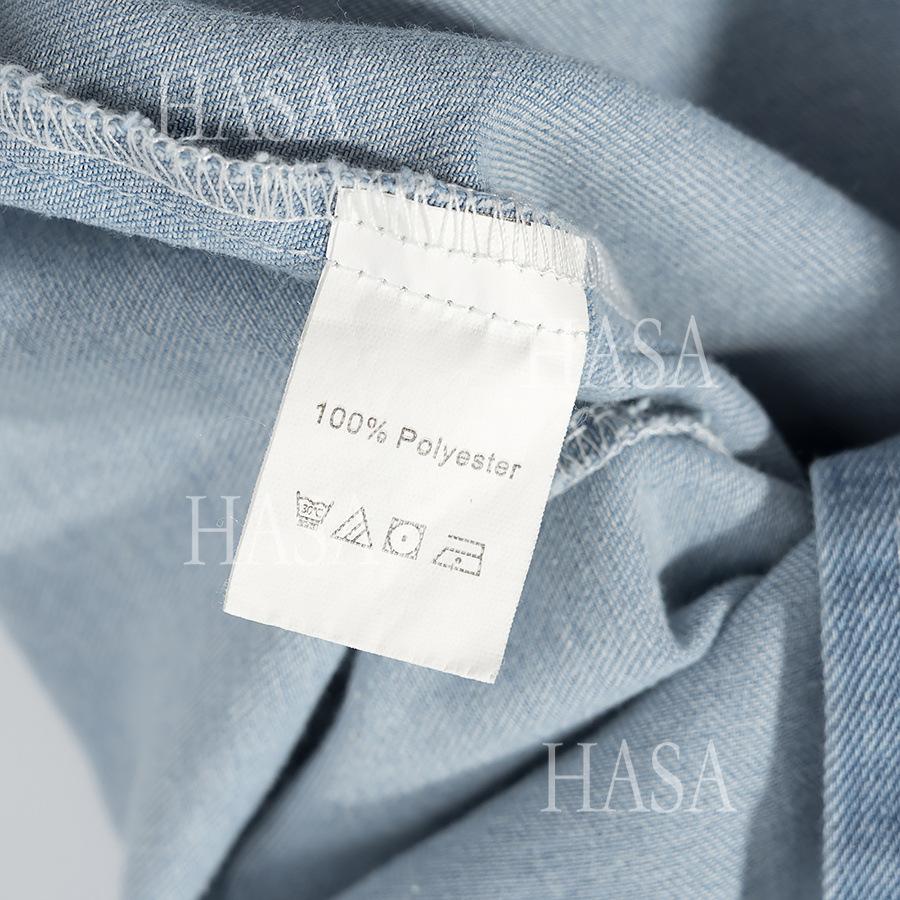HASA HS6773 Slim Fit Sleeveless Split Hem Denim Dress for Women