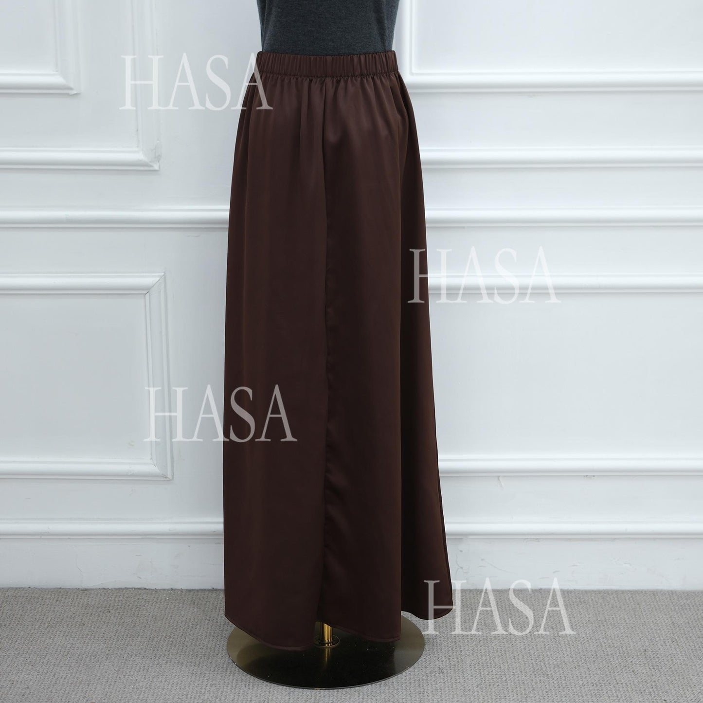 HASA HS6784 Soft Luxury Asymmetric Modest Top with Lace Detail
