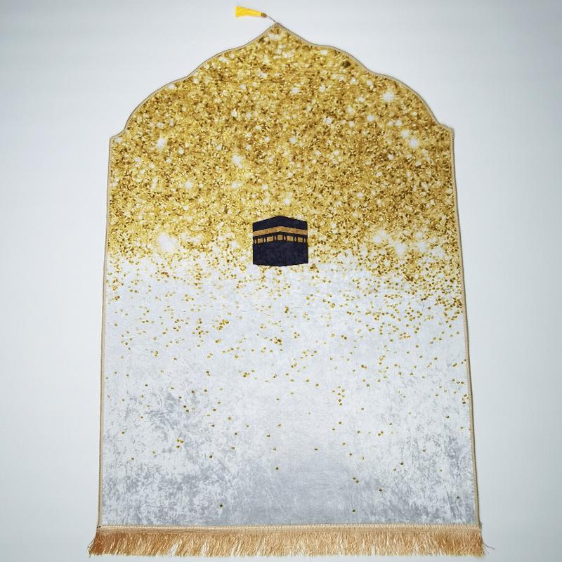 HASASERIES HS1168 Tapis de prière imprimé Tapis Qibla Tapis de prière