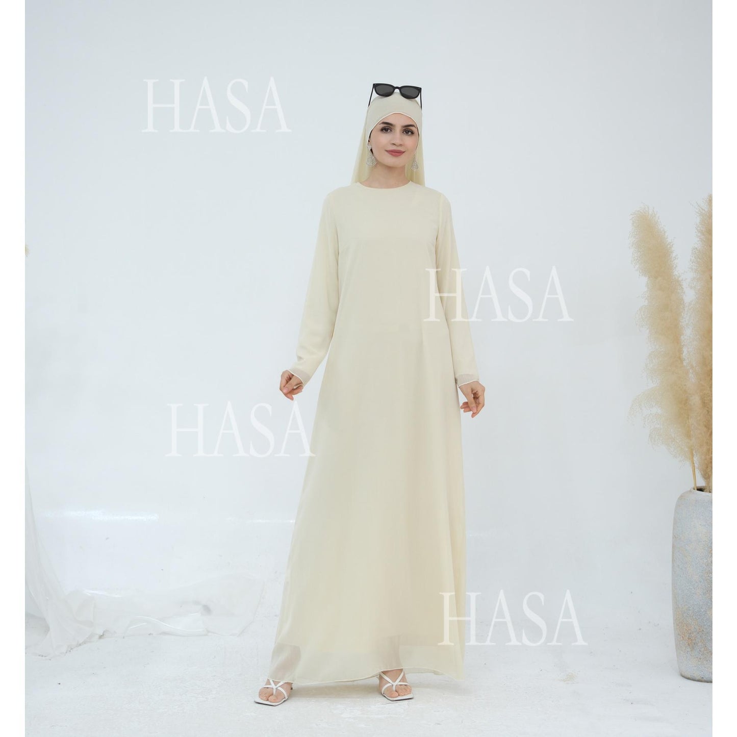 HS5880 Chiffon Texture Layered Design, A Two-way Dress Suitable for Both Daily and Formal Occasions