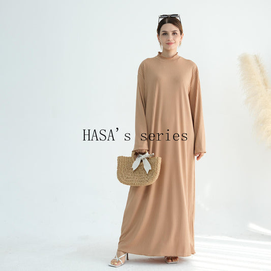 HS5509 Beautiful Stand Collar Dress Robe - Lightweight multi-color design, comfortable and stylish party  wear red dress thick  thigh 2  part bow  outfits