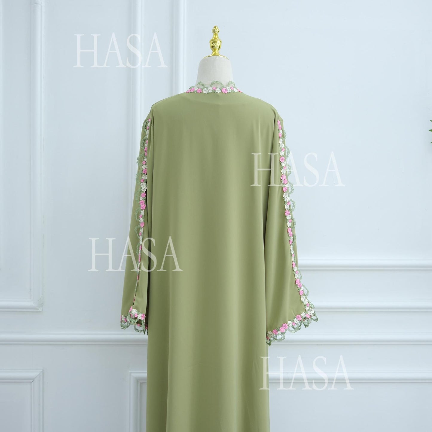 HS6560 Simple Floral Embroidery Cardigan