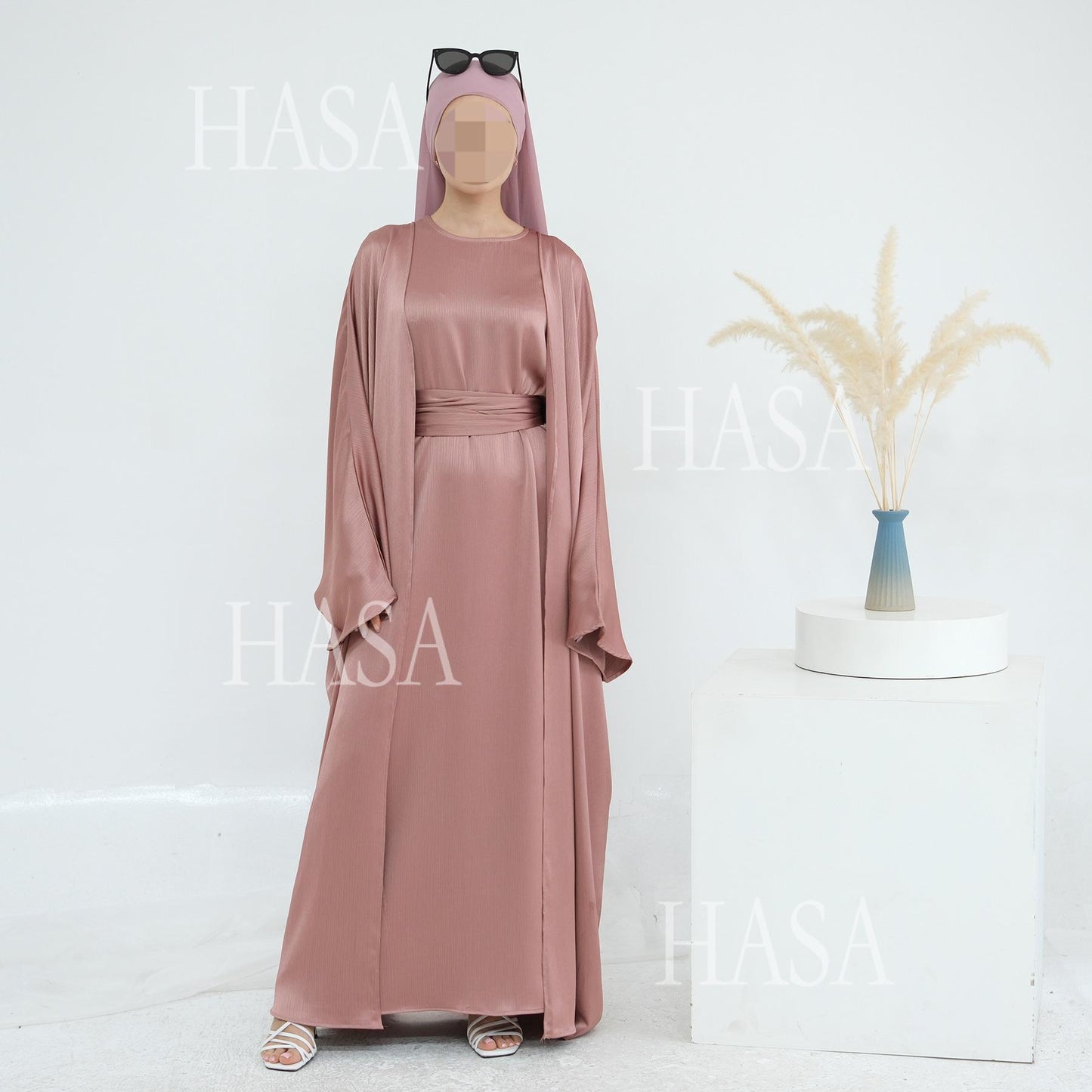 HS6575 Elegant Two-piece Cardigan Robe Set