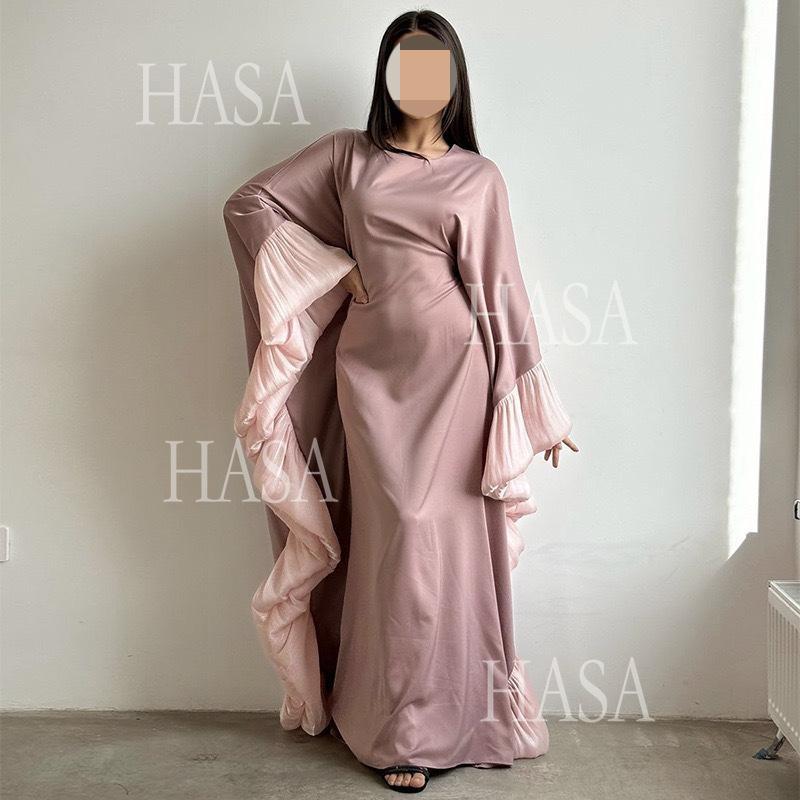 HS6473 Elegant and Graceful Heavy Stitching Lace Sleeve Robe