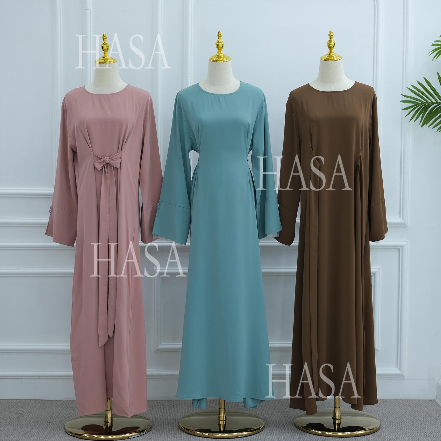 HASA's series HS6507 Simple style spliced lace robe dress (headscarf not included)