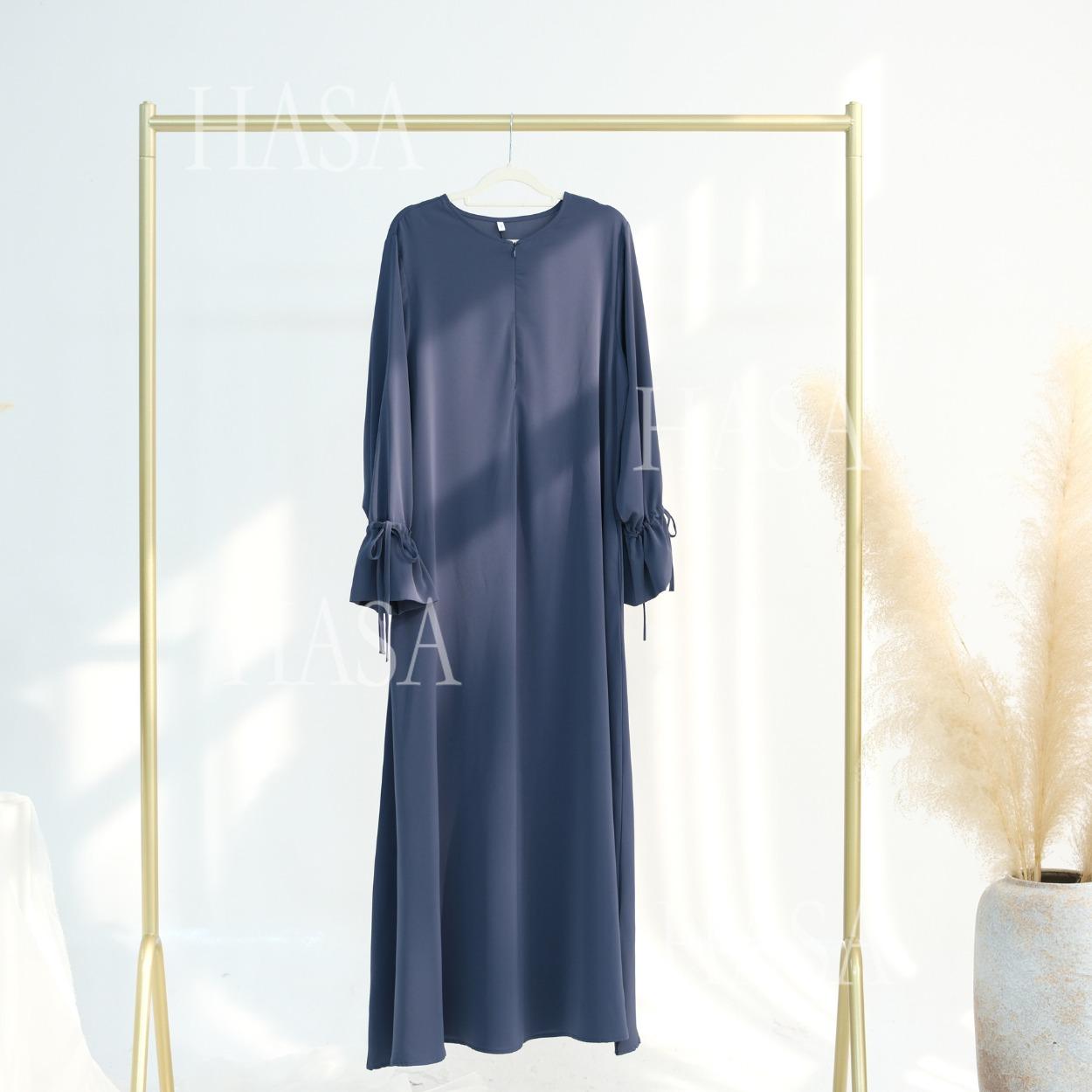 HS5861 Solid Color Sleeve Robe (without Headscarf), Elegant Temperament Instantly abaya girl
