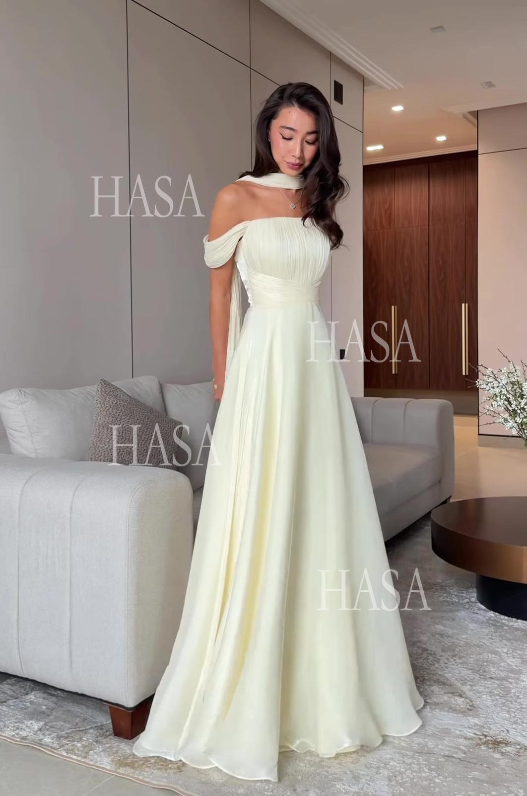 HS6751 Soft Glam Evening Maxi Dress
