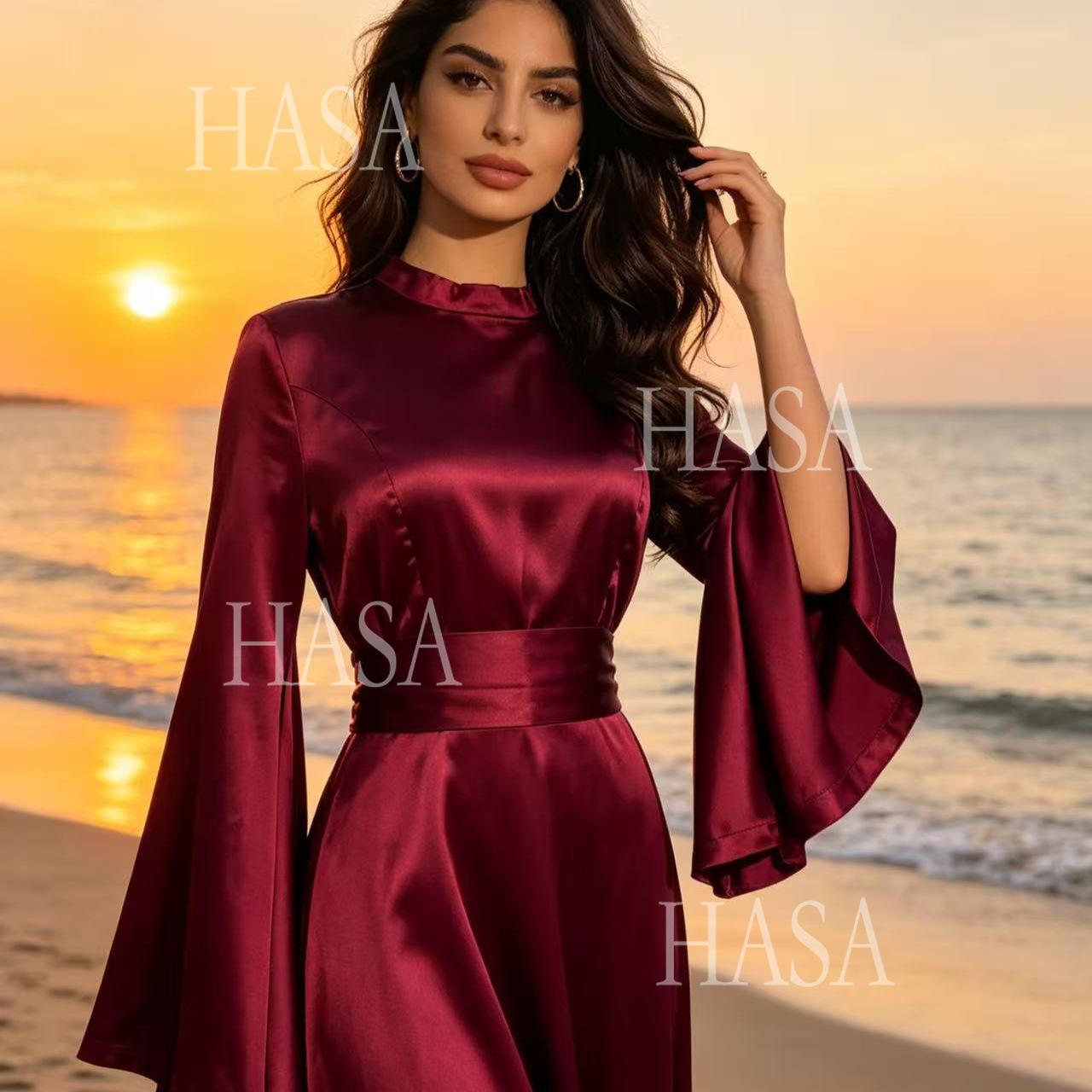HS6748 Royal Inspired Flowing Maxi Dress