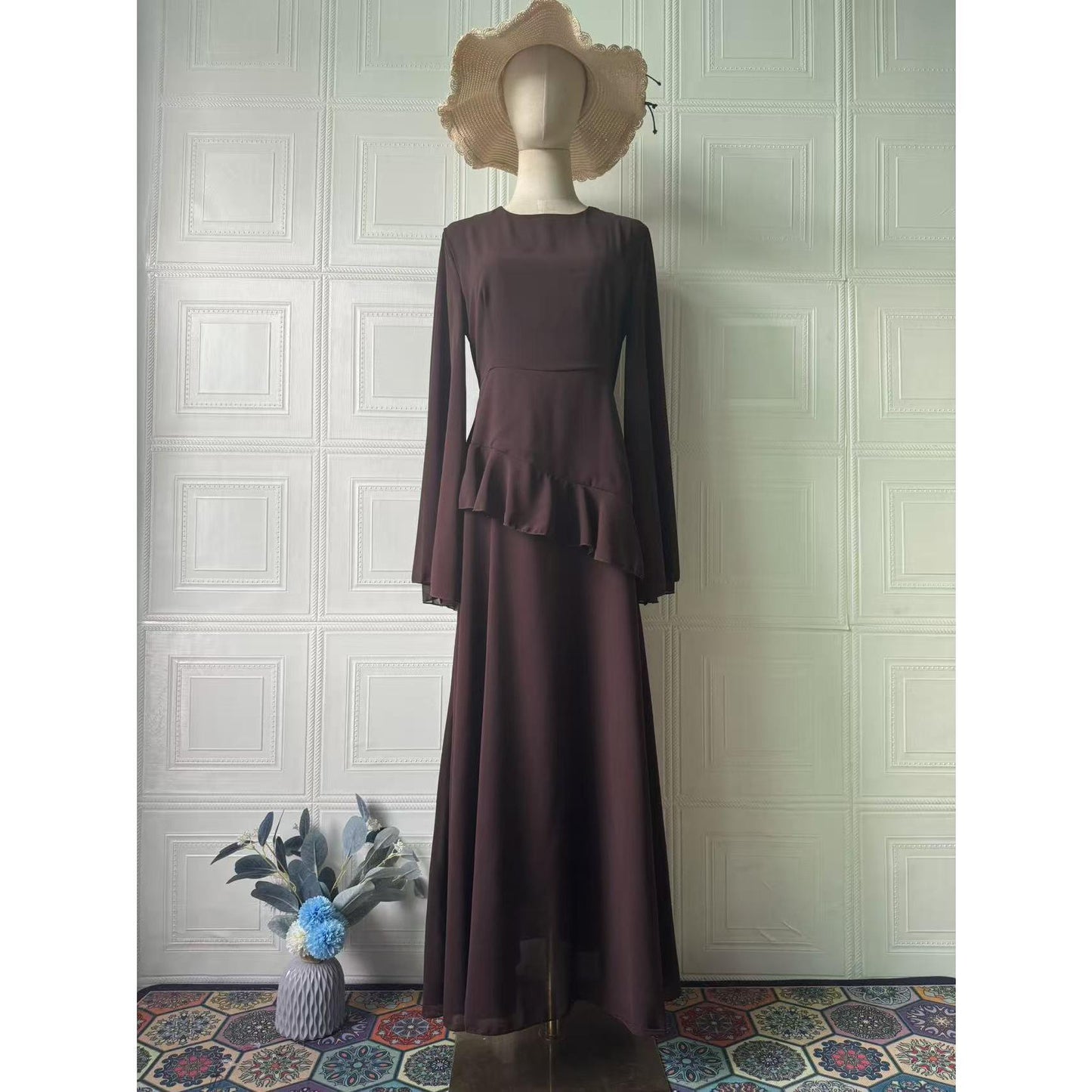 HS6736 Sophisticated Evening Maxi Dress for Elegant Styling