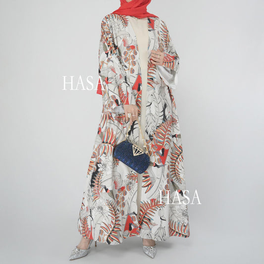 HS6323 Airy Summer Cardigan with Delicate Floral Prints