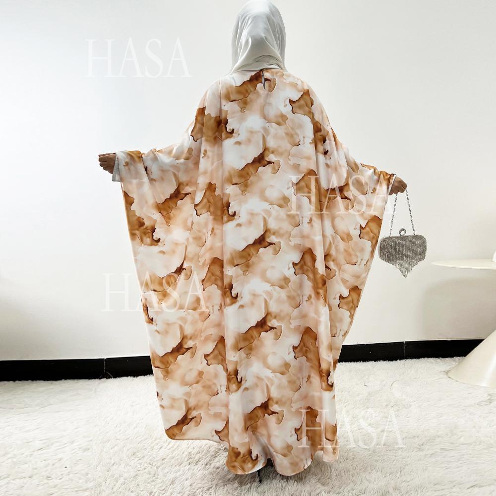 HS6502 Loose-fitting Printed Robe (headscarf Not Included)