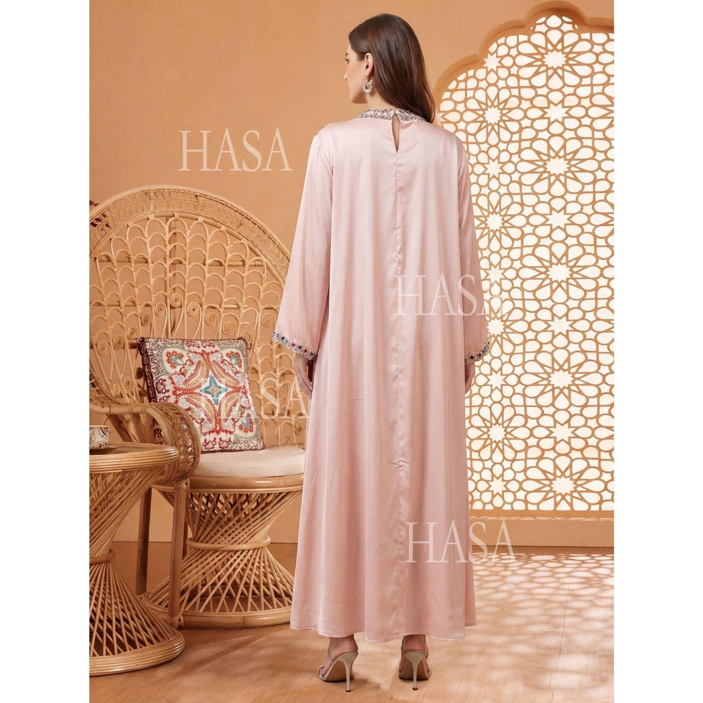 HASA HS6759 Premium Flowing Kaftan Style Dress