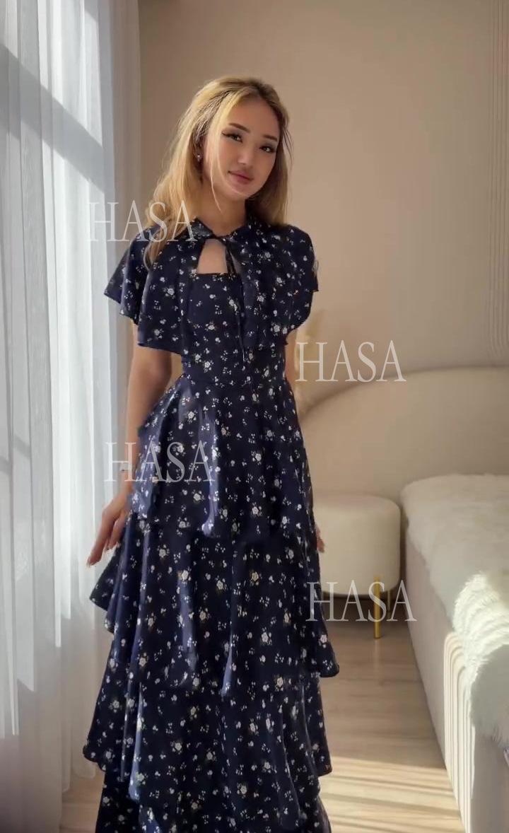 HASA HS6800 Dreamy Ruffle Maxi Dress for Special Days
