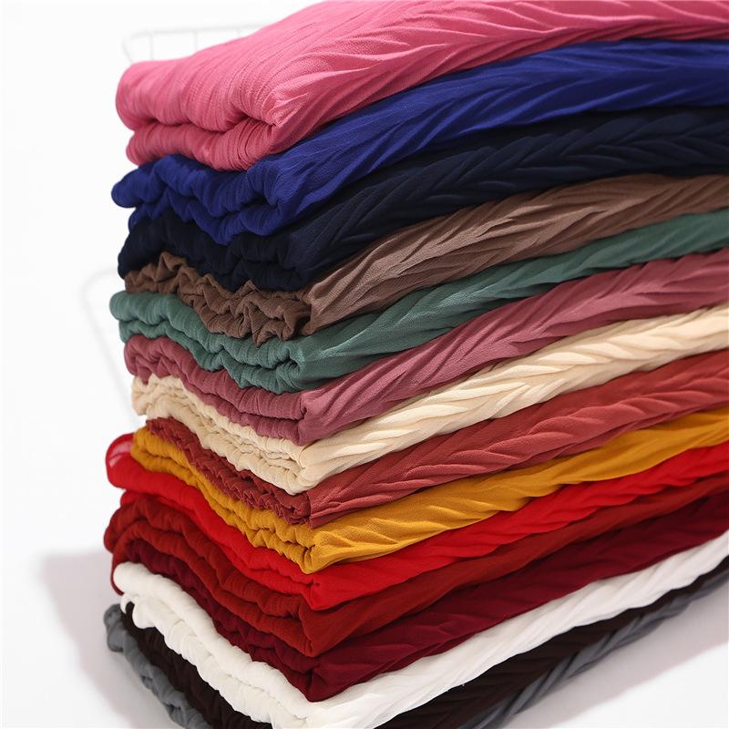 HASASERIES HS1137 Pearl Chiffon Baotou Scarf