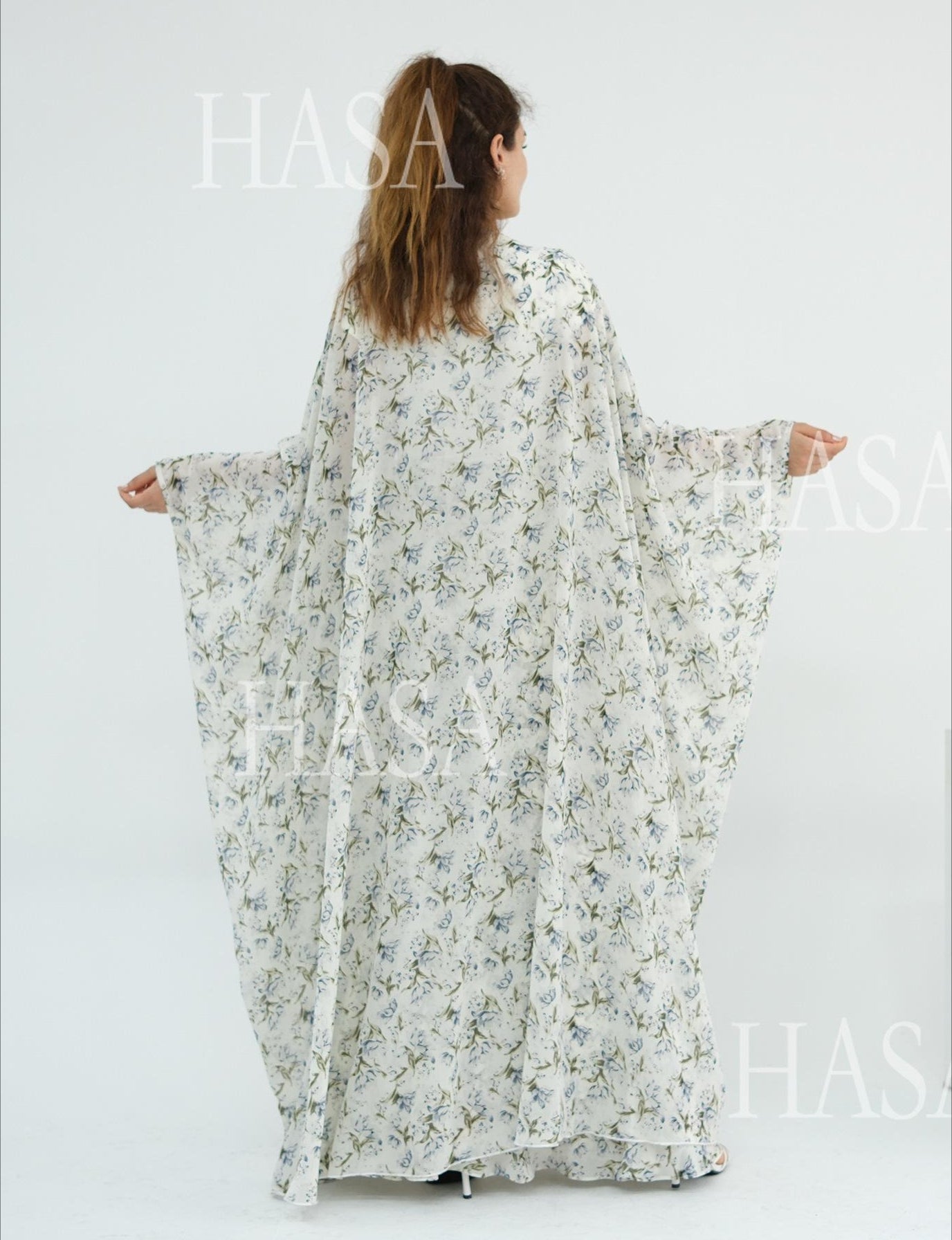 HS6580 Printed cardigan and skirt two-piece set