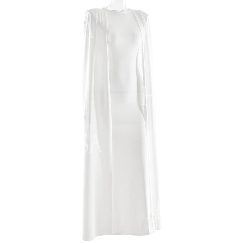 HASA HS6774 Luxury Long Sleeve Cape Style Bodycon Dress