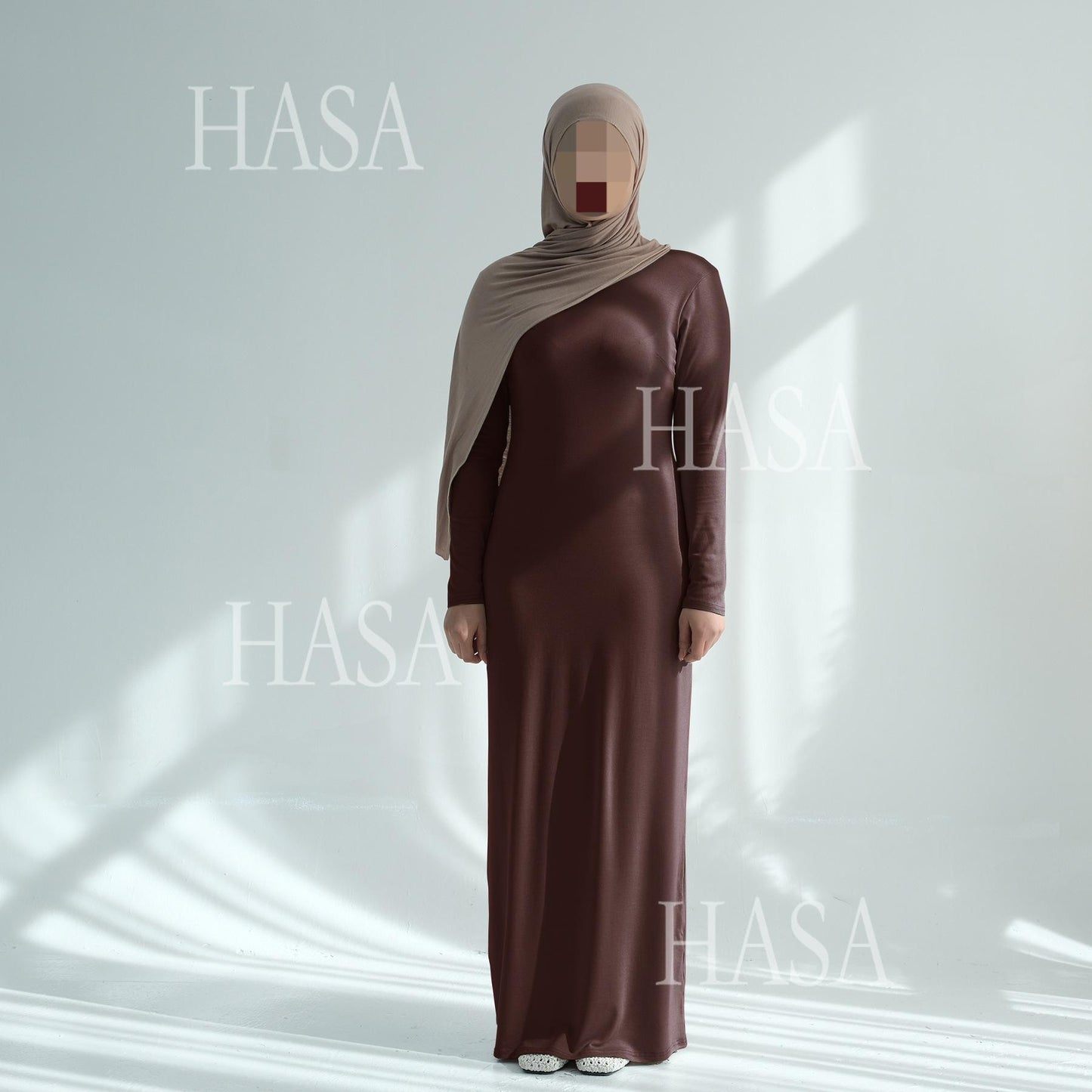 HS6565 Basic Solid Color Modal Cotton Long Dress