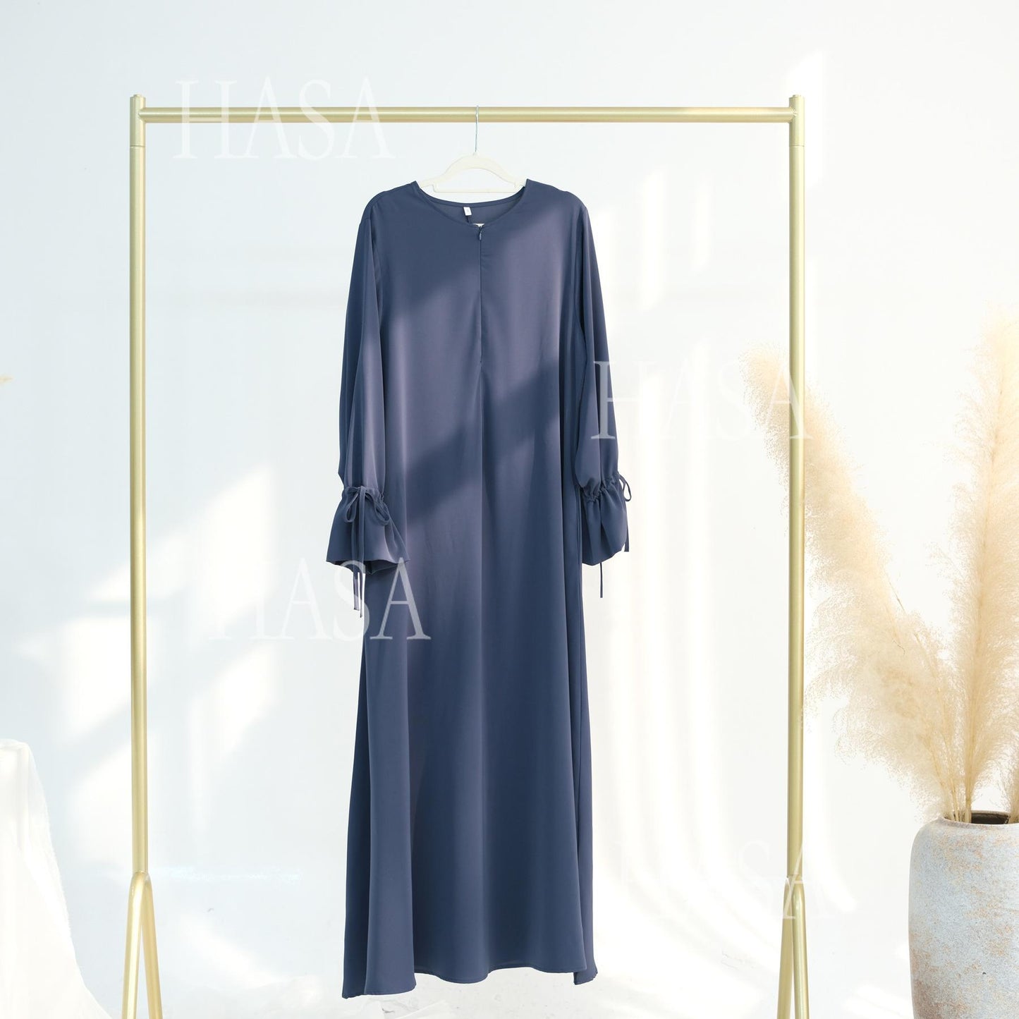 HS5861 Solid Color Sleeve Robe (without Headscarf), Elegant Temperament Instantly abaya girl