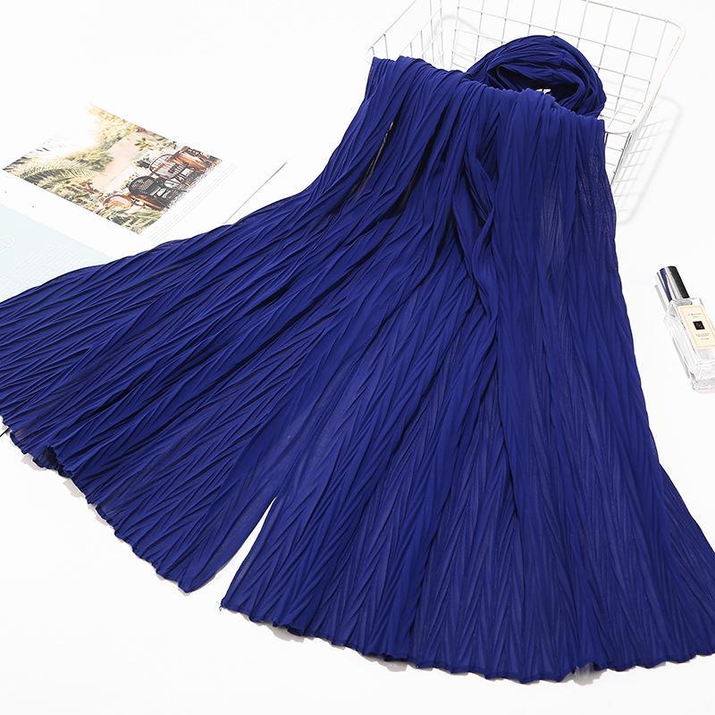 HASASERIES HS1137 Pearl Chiffon Baotou Scarf