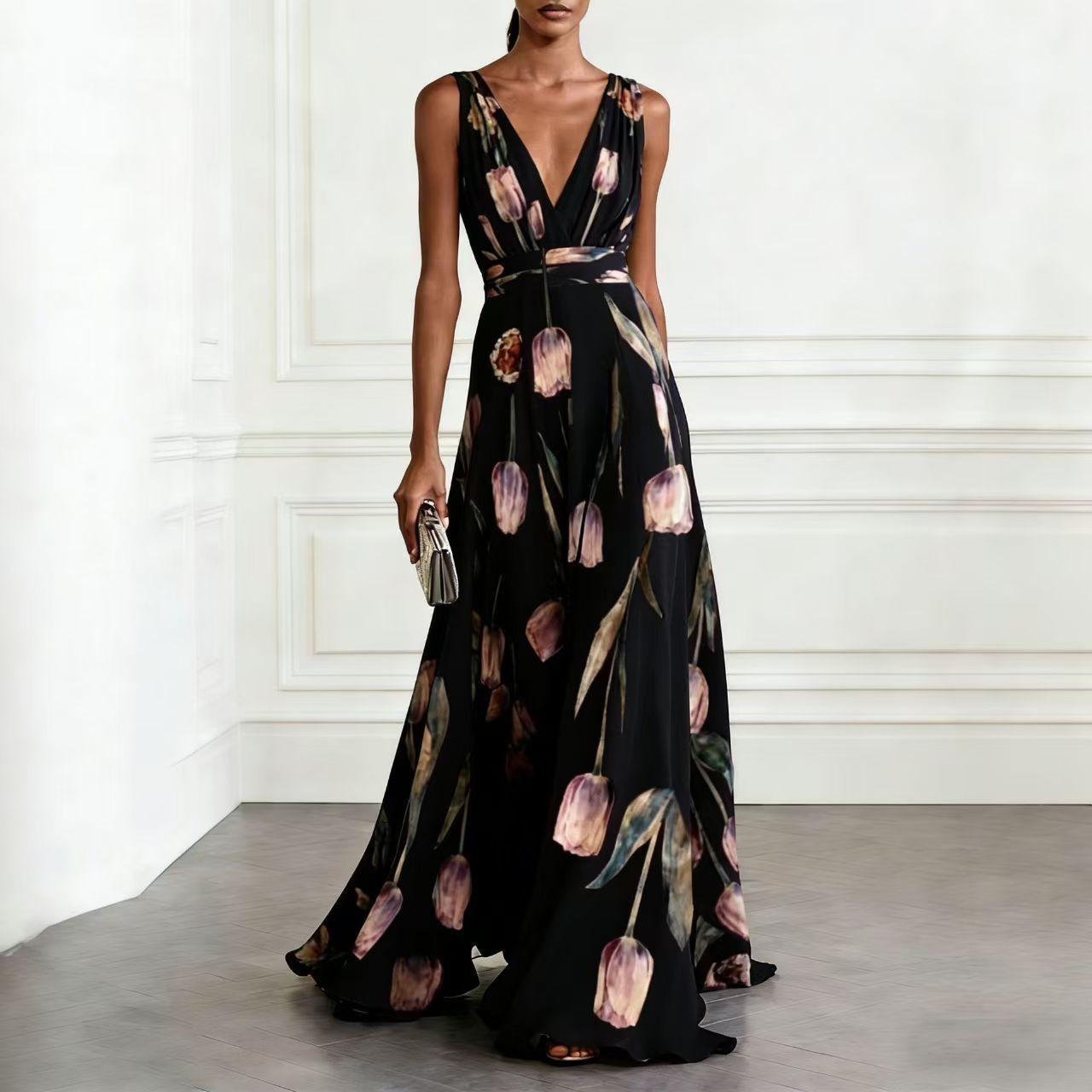 HASA HS6799 Romantic Floral Maxi Dress That Turns Heads