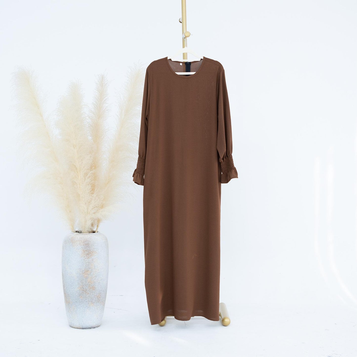 HASASERIES HS0704 Solid Large Women's Dress