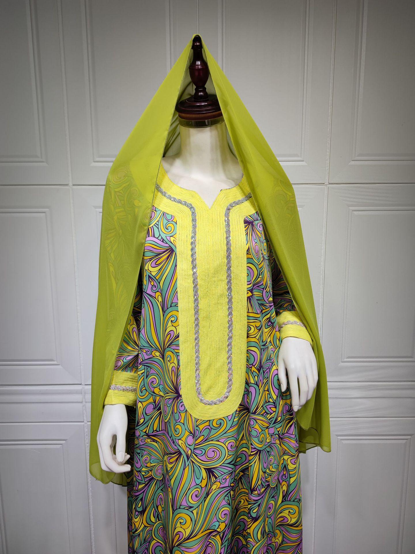 Robe musulmane brodée à diamants chauds HASASERIES HS1074