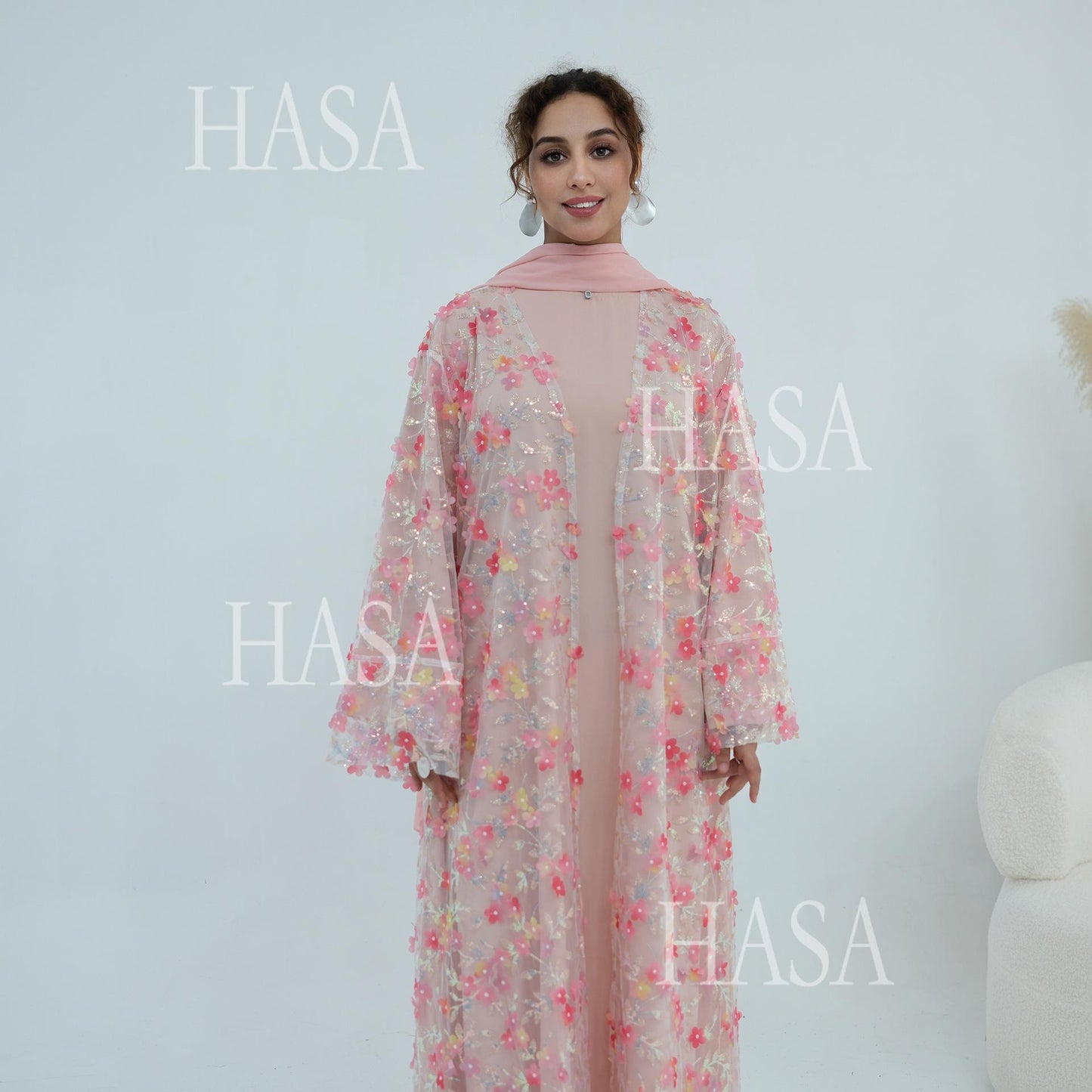 HASA HS6804 Premium Three Piece Abaya for Timeless Style