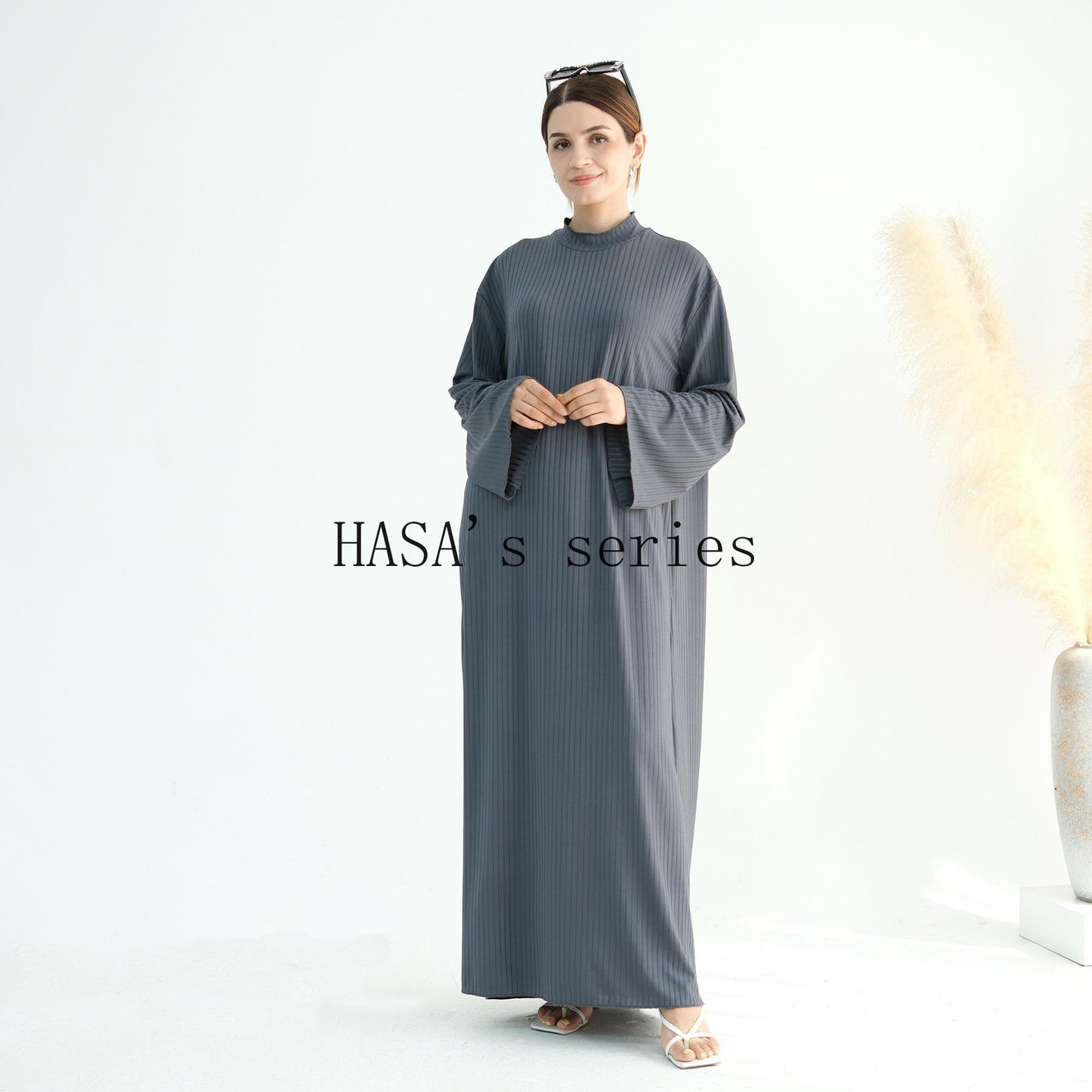 HS5509 Beautiful Stand Collar Dress Robe - Lightweight multi-color design, comfortable and stylish party  wear red dress thick  thigh 2  part bow  outfits